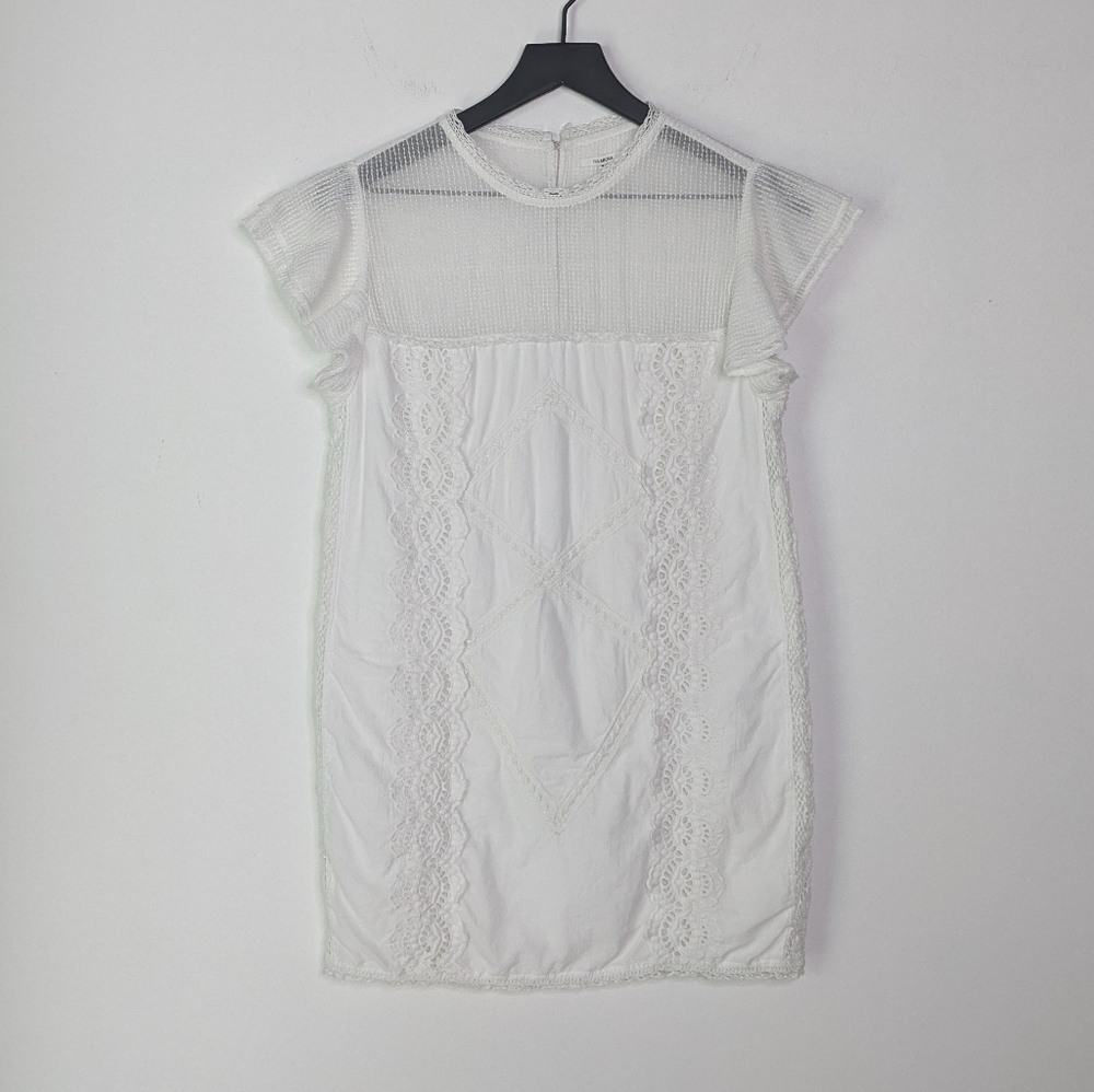 Tularosa Eyelet Clayton Mini Dress in Cloud S EUC - Picture 4 of 14